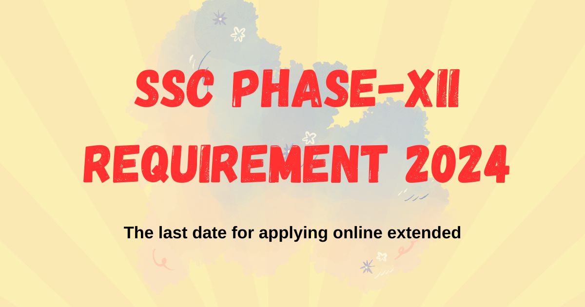 SSC JE Requirement 2024
